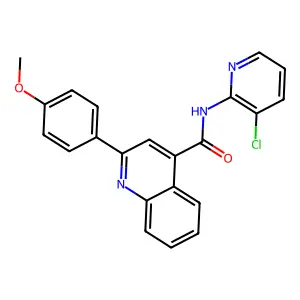N-(3-chloropyridin-2-yl)-2-(4-methoxyphenyl)quinoline-4-carboxamide structure