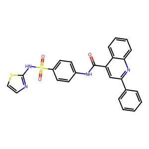 2-phenyl-N-[4-(2-thiazolylsulfamoyl)phenyl]-4-quinolinecarboxamide structure