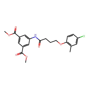 Dimethyl 5-[4-(4-chloro-2-methylphenoxy)butanoylamino]benzene-1,3-dicarboxylate structure