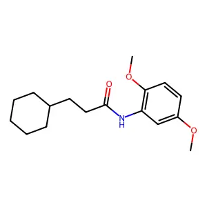 3-cyclohexyl-N-(2,5-dimethoxyphenyl)propanamide structure