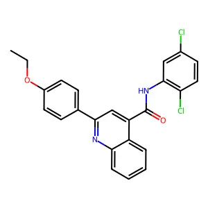 N-(2,5-dichlorophenyl)-2-(4-ethoxyphenyl)quinoline-4-carboxamide structure