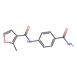 N-(4-carbamoylphenyl)-2-methylfuran-3-carboxamide structure