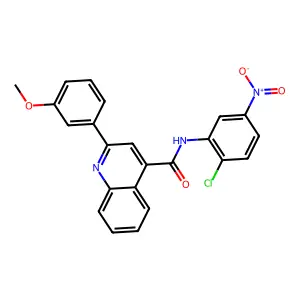 N-(2-chloro-5-nitrophenyl)-2-(3-methoxyphenyl)quinoline-4-carboxamide structure