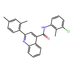 N-(3-chloro-2-methylphenyl)-2-(2,4-dimethylphenyl)quinoline-4-carboxamide structure