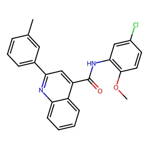 N-(5-chloro-2-methoxyphenyl)-2-(3-methylphenyl)quinoline-4-carboxamide structure