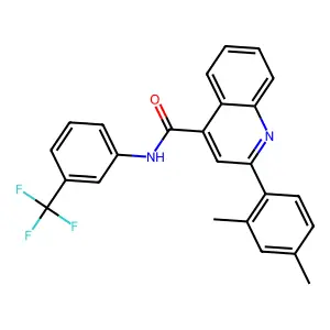 2-(2,4-dimethylphenyl)-N-[3-(trifluoromethyl)phenyl]quinoline-4-carboxamide structure