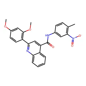 2-(2,4-dimethoxyphenyl)-N-(4-methyl-3-nitrophenyl)quinoline-4-carboxamide structure