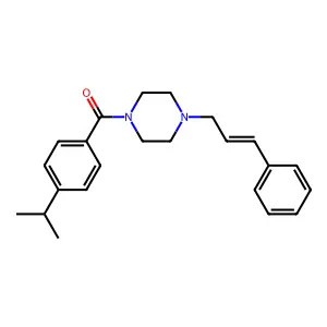 [4-(3-Phenylprop-2-enyl)piperazin-1-yl]-(4-propan-2-ylphenyl)methanone structure