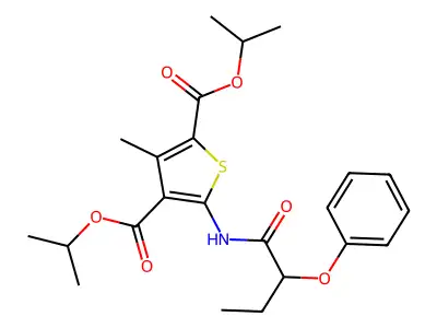 Dipropan-2-yl 3-methyl-5-(2-phenoxybutanoylamino)thiophene-2,4-dicarboxylate structure