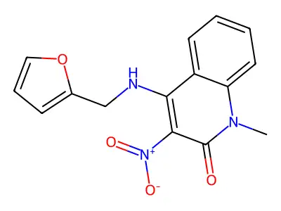 4-(Furan-2-ylmethylamino)-1-methyl-3-nitroquinolin-2-one structure