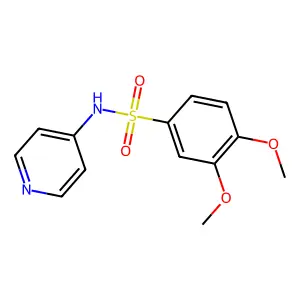 3,4-dimethoxy-N-pyridin-4-ylbenzenesulfonamide structure