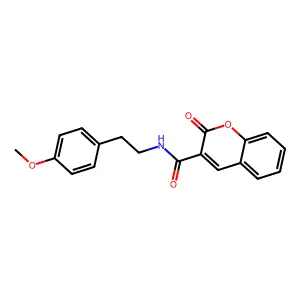 N-[2-(4-methoxyphenyl)ethyl]-2-oxo-2H-chromene-3-carboxamide structure