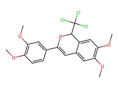 3-(3,4-dimethoxyphenyl)-6,7-dimethoxy-1-(trichloromethyl)-1H-isochromene structure