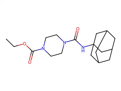 Ethyl 4-(1-adamantylcarbamoyl)piperazine-1-carboxylate structure