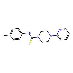 ((4-Methylphenyl)amino)(4-(2-pyridyl)piperazinyl)methane-1-thione structure