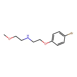 N-[2-(4-bromophenoxy)ethyl]-2-methoxyethanamine structure