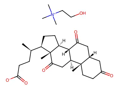 2-Hydroxy-N,N,N-trimethylethan-1-aminium 3,7,12-trioxocholan-24-oate structure