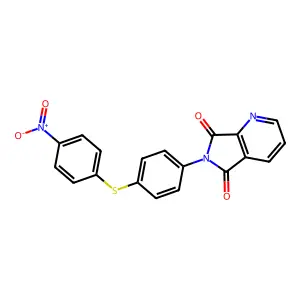 6-[4-(4-Nitrophenyl)sulfanylphenyl]pyrrolo[3,4-b]pyridine-5,7-dione structure