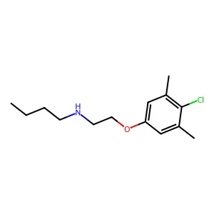 N-[2-(4-Chloro-3,5-dimethylphenoxy)ethyl]-1-butanamine structure