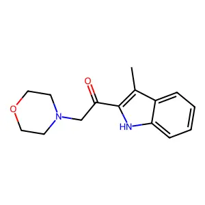 1-(3-methyl-1H-indol-2-yl)-2-morpholin-4-ylethanone structure