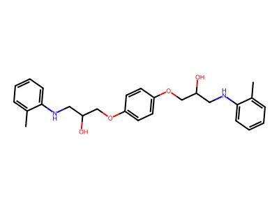 3,3'-[benzene-1,4-diylbis(oxy)]bis{1-[(2-methylphenyl)amino]propan-2-ol} structure