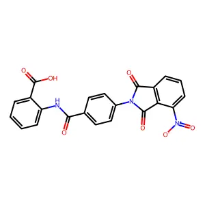 2-[[4-(4-Nitro-1,3-dioxoisoindol-2-yl)benzoyl]amino]benzoic acid structure