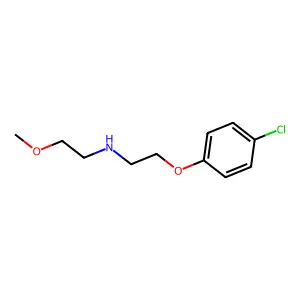 2-(4-chlorophenoxy)-N-(2-methoxyethyl)ethanamine structure