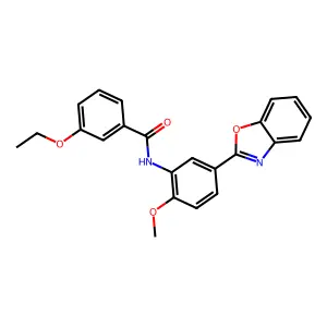 N-[5-(1,3-benzoxazol-2-yl)-2-methoxyphenyl]-3-ethoxybenzamide structure