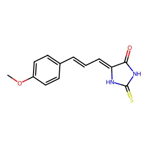 5-(3-(4-Methoxyphenyl)prop-2-enylidene)-2-thioxoimidazolidin-4-one structure