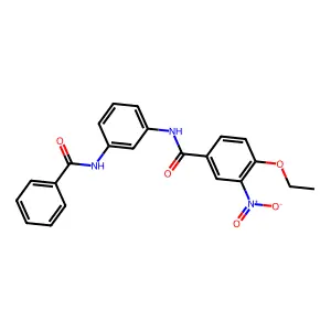 N-(3-benzamidophenyl)-4-ethoxy-3-nitrobenzamide structure