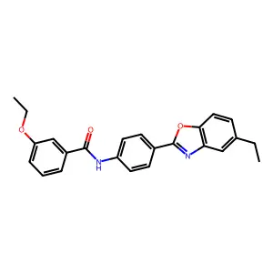 3-ethoxy-N-[4-(5-ethyl-1,3-benzoxazol-2-yl)phenyl]benzamide structure