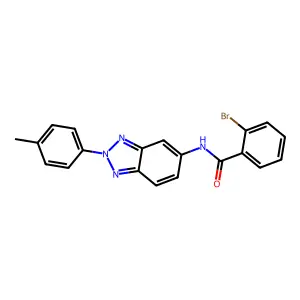 2-bromo-N-[2-(4-methylphenyl)benzotriazol-5-yl]benzamide structure