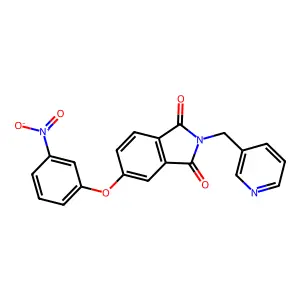 5-(3-Nitrophenoxy)-2-(pyridin-3-ylmethyl)isoindole-1,3-dione structure