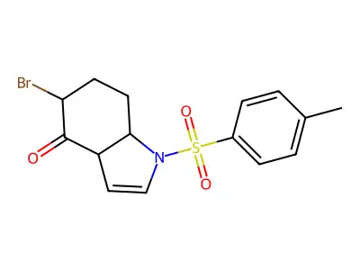 5-bromo-1-[(4-methylphenyl)sulfonyl]-1,3a,5,6,7,7a-hexahydro-4H-indol-4-one structure