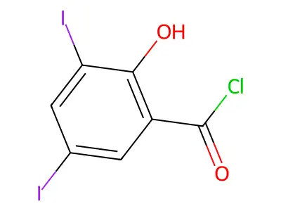 2-Hydroxy-3,5-diiodobenzoyl chloride structure