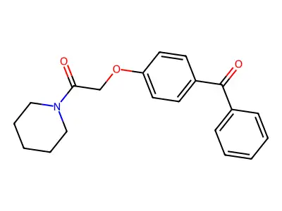 Piperidine, 1-((4-benzoylphenoxy)acetyl)- structure