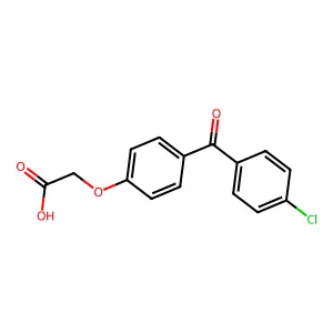 2-(4-(4-Chlorobenzoyl)phenoxy)acetic acid structure