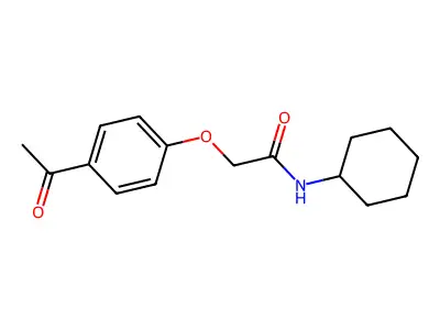 Acetamide, 2-(4-acetylphenoxy)-N-cycloheptyl- structure