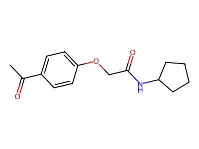 2-(4-乙酰苯氧基)-N-环戊基乙酰胺 structure