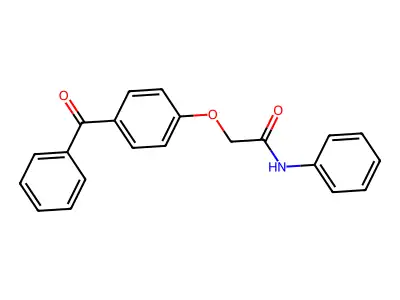 2-(2-benzoylphenoxy)-N-phenylacetamide structure
