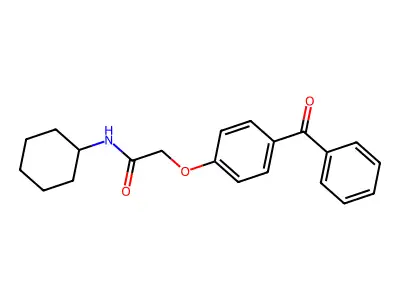 Acetamide, 2-(4-benzoylphenoxy)-N-cyclohexyl- structure