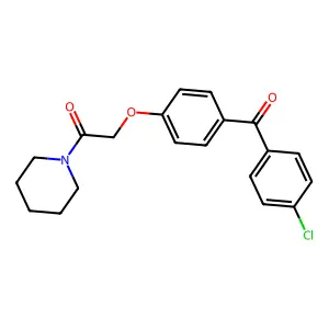 Piperidine, 1-((4-(4-chlorobenzoyl)phenoxy)acetyl)- structure
