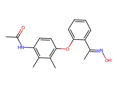 N-[4-[2-(N-hydroxy-C-methylcarbonimidoyl)phenoxy]-2,3-dimethylphenyl]acetamide structure