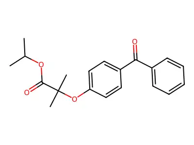 Propanoic acid, 2-(4-benzoylphenoxy)-2-methyl-, isopropyl ester structure