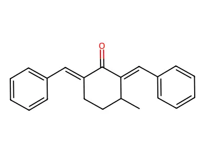2,6-Dibenzylidene-3-methylcyclohexan-1-one structure