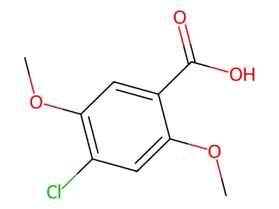 4-Chloro-2,5-dimethoxybenzoic acid structure