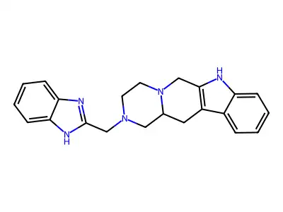 dl-2-(2-Benzimidazolyl)-1,2,3,4,6,7,12,12a-octahydropyrazino(2',1':6,1)pyrido(3,4-b)indole structure