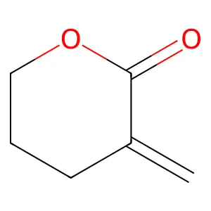 3-methylenetetrahydro-2H-pyran-2-one structure