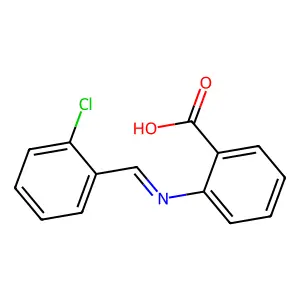 2-[(2-Chlorophenyl)methylideneamino]benzoic acid structure