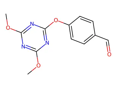 4-[(4,6-Dimethoxy-1,3,5-triazin-2-yl)oxy]benzaldehyde structure